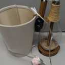 OYEARS 23" USB A+C Table Lamp for Bedroom Living Room Modern Bedside Lamps Retro Farmhouse Rattan Glass Nightstand Nightlight Lamps,Two Light Points (Set of 1 - Walnut with Clear Glass)