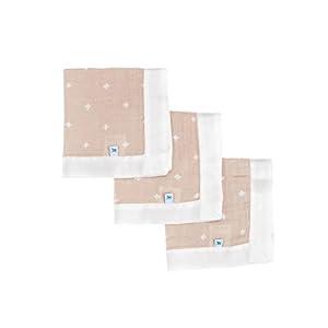 Little Unicorn Security Blankets 3 Pack | 100% Cotton Muslin with Satin Border| Super Soft and Breathable | Baby, Infant, Toddler | Lovey for Boys and Girls | Planetary