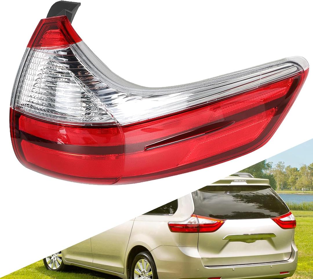Tail Light Assembly Outer Right Side Replacement for Sienna 2015-2020