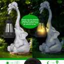 Solar Garden Elephants Statues for Outside Decor Yard Decorations for Patio Balcony Backyard Lawn Ornaments Retirement Gift for Women Grandma Mom Gardening Gifts