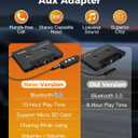 arsvita Car Audio Cassette to Aux Adapter, 5.1 Bluetooth Receiver Kit for Cassette to Aux, Bluetooth Receiver Compatible with 3.5 MM Auxillary Cable Tape, Black, Type BCAK04