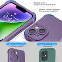 ORETECH for iPhone 14 Case, with [2 x Screen Protectors] [15 Ft Military Grade Drop Test] [Camera Protection] 360 Shockproof Slim Thin Phone Case for iPhone 14 Cover 6.1"- Purple