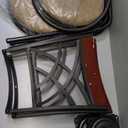 Mid Century Modern Swivel Bar Stool Set of 2, Counter Height Bar Stools with Back, Faux Leather, 350lb, 30" Whisky