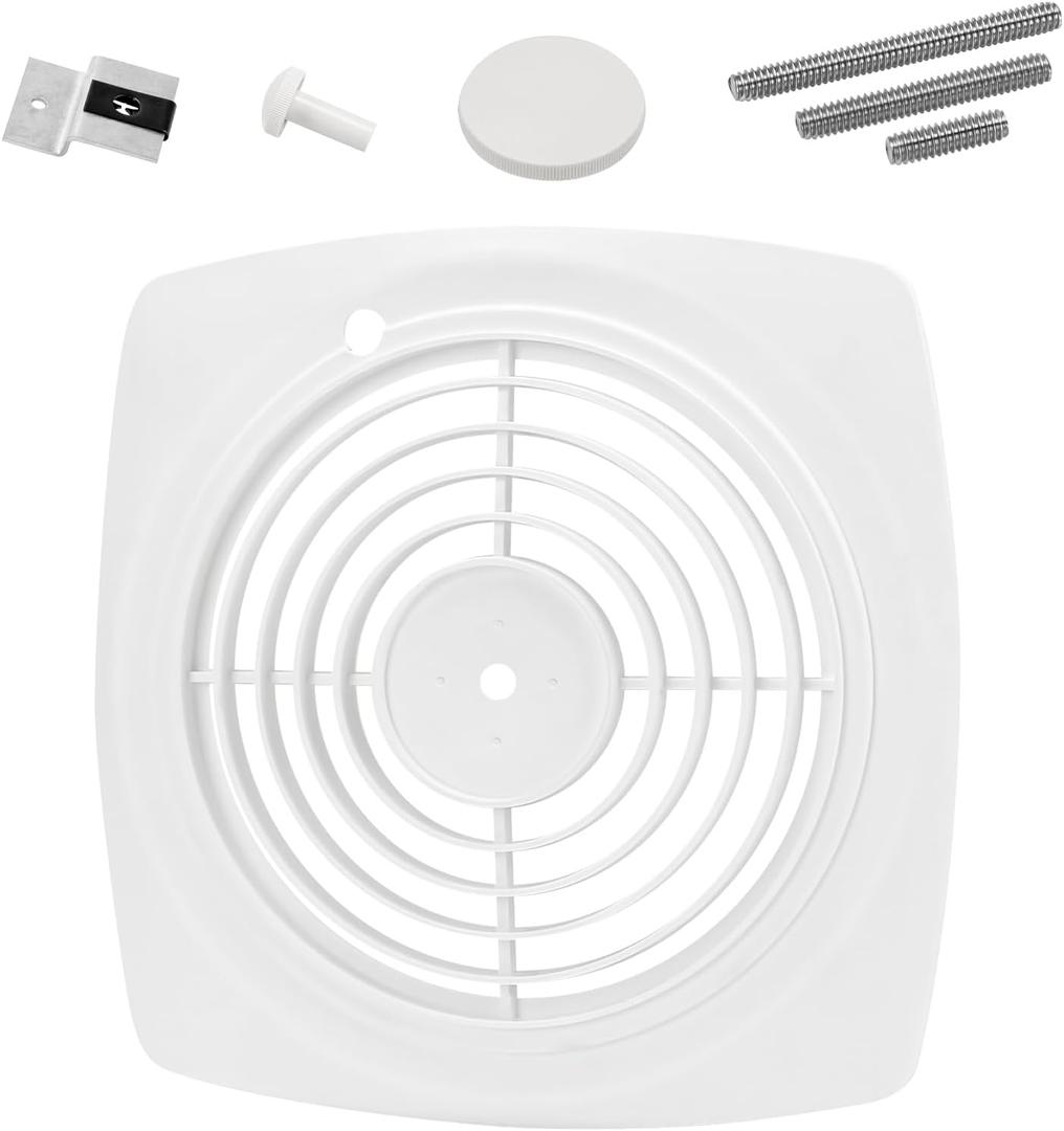 97011790 S97011790 Grille Assembly Replacement for Broan Nutone 509S-A 509S-B Exhaust Fan Cover, Bathroom Exhaust Fan Cover, Through Wall Fan 503 505 507 509s Ventilation Fan Kit (Replaces Old Style)