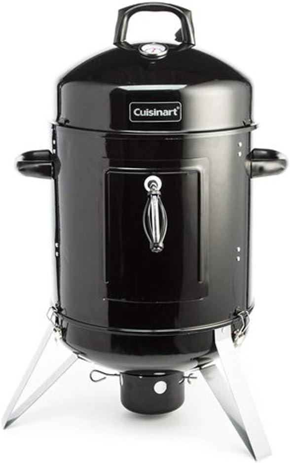 Cuisinart 16 Vertical Charcoal Smoker, Integrated Thermometer, Water Bowl and Dual Vents Perfect for Smoked Brisket, Chrome Plated Grates Smoker Grill for BBQ, Camping, Tailgates