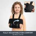 Arm Sling for Kids, Adjustable Shoulder Immobilizer Arm Support for Sleep | Soft Sling for Rotator Cuff Tear,Wrist,Elbow,Clavicle Fractured Recovery,Dislocation, Postoperative, fits Left & Right