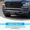 Front License Plate Bracket, Front Bumper License Tag, Black No Drill License Plate Without Screws, Compatible with Dodge Ram 1500 2019-2024, Replace OEM 68274215AE CH1068151