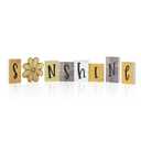 Smile 8Pcs Spring Summer Decor Indoor Wooden Sign, Sunshine Sunflower Farmhouse Style Shelf Accents for Spring Holiday Home Decoration