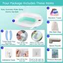 IRWPITW Sitz Bath, Electric Sitz Bath for Toilet Seat Hemorrhoids Postpartum Care Tub, Sits Bath Soak Pan for Women Men, Sitz Baths Salts Bowl, Hip Bath Basin, Foldable, Water Spray Style, Green