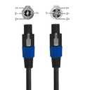 Professional 12 Gauge 75 Feet Speakon to Speakon Cables - 12AWG 75ft DJ/PA SpeakON Cords AMP Audio Wires - 2 Pack