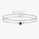 MILACOLATO 925 Sterling Silver Clasp Paperclip Chain Bracelets 14K White Gold Plated Solid Diamond-Cut Paperclip Chain Women Bracelet Adjustable Layered Satellite Beads Bracelets for Women