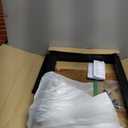 RISWER C-Shaped Side Table for Couch - Small Coffee Stand Sofa Tray Desk with Metal Frame and Waterproof Scratch Resistant, Modern End Accent for Living Room, Bedroom, Small Spaces, Rustic Walnut