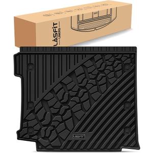 LASFIT Trunk Mat for Jeep Wrangler JL 2018-2025 2026 4 Door Cargo with SUBWOOFER, All Weather TPE Custom Fit Cargo Mat Fit for Flat Load Floor Gas Type, Black (Not for JK/Not PHEV/Not 2-Door)
