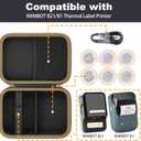 Label Printer Case Compatible with NIIMBOT B21/B1/B21 Pro/B1 Pro/B2 Pro Label Maker Thermal Label Printer and 2 inch Label Paper(Black Case)