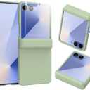 for Samsung Galaxy Z Flip7 Case Hinge Protection, Full Surround Protection Built in Screen Protector Film,Rugged (Green)