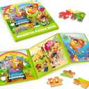 SYNARRY Magnetic Puzzles for Kids Ages 3-5, 20 Pieces Toddler Animal Puzzles for Kids Ages 4-6, Easter Basket Stuffers Gifts for Kids, Car Airplane Road Trip Activities Magnet Games Toy for Boys Girls