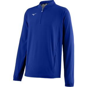 Mizuno boys Youth Gametime Long Sleeve Hitting Jacket (Large, Royal)