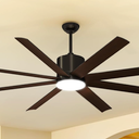 72 Inch Ceiling Fan with Light and Remote & App Control, Indoor Outdoor Ceiling Fan Light with 8500 CFM 6-Speed Strong Wind, 3 Colors Dimmable Reversible Quiet DC Motor, 8 Blades