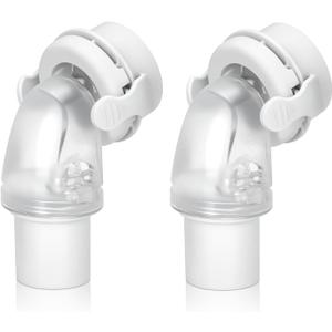 Replacement F20 Swivel Elbow Connector for AirFit F20 F30 & Airtouch F20 F30 Series, 22mm QuietAir Quick-Release Elbow CPAP Supplies(2 Packs)