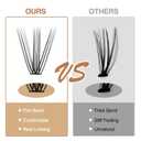 240pcs Individual Lashes Extension, 20D Volume Mix Pack Cluster Lashes, 8-12mm Mix Lengths C Curl 0.07mm Thickness Professional Makeup Individual Cluster Lashes and Apply Under your Lashes