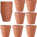 OLEEP Clay Pot - 12 Pack Large Terra Cotta Plant Pot with Drainage Hole, Terracotta Planter for Indoor Outdoor Plant, 4.7 Inch