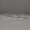 Yes4All Pair of Threaded Dumbbell Handles 14/16/18/24 inch, Chrome/Rubber Grip, Fit 1 Plates, Weight Bar Connector