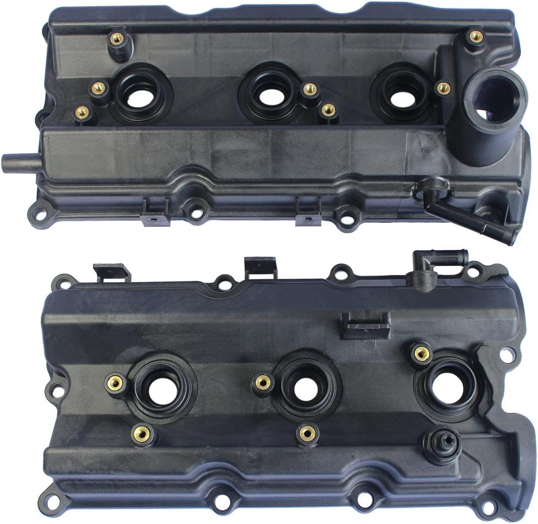 JDMSPEED New Left & Right Engine Valve Covers Replacement For 350Z 2003-2006 G35 V6 3.5L VQ35DE Replaces 13264-AM610, 13264-AM600, 13270-8J112, 13270-8J102, 264-984, 264-985 (Set of 2)