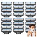 Men's Razor Blades, 24PCS Precision Shaving Blades with Dual Lubrication, Compatible with Mach3 Razors, Close Shave, Men's Universal Manual Razor Blades Refill