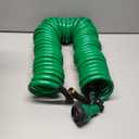Coil Garden Hose 50 FT 1/2, EVA Flexible Water Hose with 6-Pattern Spray Nozzle,Curly Recoil Hoses,Retractable,Lightweight and No Kink Watering Hose for Boat, Greenhouse, Yard, patio