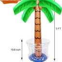 Zcaukya Inflatable Palm Tree Cooler, 60" Blow Up Palm Tree Cooler for Tropical Party Decorations, Hawaiian Party Supplies Pool Decorations