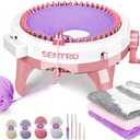 BUAOB SENTRO Knitting Machine 48 Needles for Adults, Smart Automatic Circular Crochet Knitting Machine with Row Counter