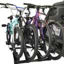 Hollywood Racks Destination 4 Hitch Bike Rack, Lightweight, Black - Platform Style Bike Rack for Car Carries up to 4 Bikes for Safe, Secure Transport - Fits Most Bike Styles, Sizes and Models
