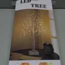 2 Pack 144 LED Artificial Tree Lamp with Timer, DIY Birch Tree with LED Lights, Lighted up Tree Lamp USB/Battery Powered, Fairy Light Spirit Tree for Table Home Bedroom Christmas (Warm White)