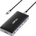 USB C Laptop Docking Station, 15 in 1 Dock with 4K Triple Display Multiport Adapter and 3 Monitors Compatible for Dell/Surface/HP/Lenovo (Dual HDMI, DP, VGA, USB Ports, RJ45, SD/TF, Mic/Audio, PD)