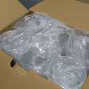 Turbo Bee 12 OZ 200 Sets Clear Plastic Cups with Strawless Sip Lids, To Go Crystal Clear Disposable Plastic Cups with Lids for Iced Coffee, Smoothies, Soda, Lemonade, Cold Beverage