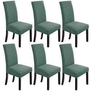 Cover for Dining Chairs Set of 3 Slip Covers for a Dining Chair Kitchen Parsons Chair Covers Washable Chair Covers for Dining Chairs Seat Protector for Hotel, Banquet, Ceremony (Dark Cyan）