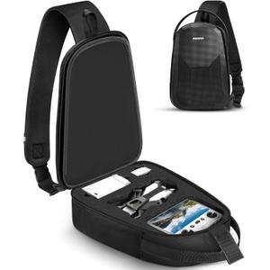 PEKREWS Mini 5 Pro Case, Portable Mini 5 Pro Bag for DJI RC 2, RC-N3 Controller, Travel Drone Backpack Fits 4 Batteries, ND Filters, Waterproof Hard Carrying Case for DJI Fly More Combo Accessories