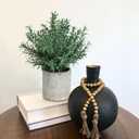 2 Pack Small Fake Plants Rosemary Potted Artificial Plants for Shelf Desk Home Bathroom Farmhouse Room Coffee Table Decor (Green)