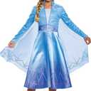 Disguise Disney Elsa Frozen 2 Deluxe Girls' Halloween Costume Blue (Small (4-6x))