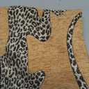 Premium Series, Snow Leopard Throw Pillow Covers, Animal Jacquard Cushion Cases for Home Decor, Chenille Velvet Double-Sided Designs, Brown Yellow, 18 x 18 inch, Covers Only