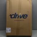 Drive Medical Two-Button Folding Walker With Wheels - Lightweight Rolling Mobility Support - Adjustable Height - Dual Push-Button Operation - 5 Inch Front Wheels - Durable Aluminum - Silver