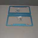 Bling Car License Plate Frames, 2PCS Crystal Rhinestone Stainless Steel Vehicle License Holder, Diamond Sparkly Handmade Glitter Automotive Plate Cover Accessories, Universal Fit (Blue)