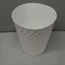 UUJOLY Plastic Small Trash Can Wastebasket, Garbage Container Basket for Bathrooms, Laundry Room, Kitchens, Offices, Kids Rooms, Dorms, (White, 1.8 Gallon)