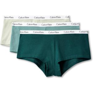3 x Calvin Klein Carousel Logo Cotton Stretch Boyshort Panties, 3 Pack (Medium)