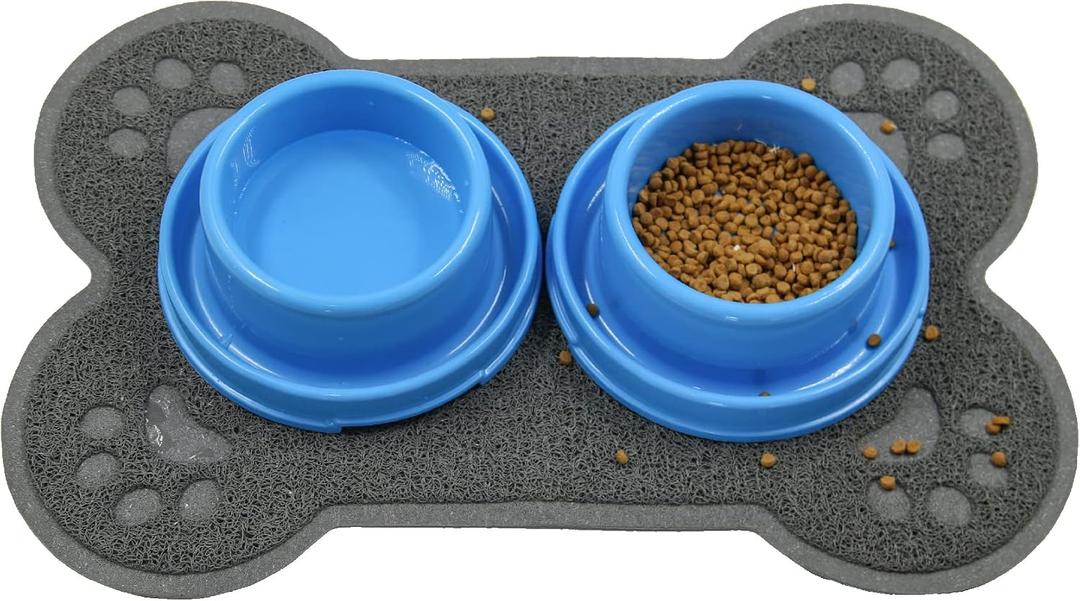 Petlike Pet Feeding Mat for Large Dogs and Cats, Non-Slip and Waterproof Large Dog Bowl Mat for Food and Water, Easy to Clean