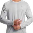 Rash Guard Long Sleeve Shirts for Men - UPF 50+ UV Sun Protection SPF T-Shirts - Quick Dry Rashguard Swim Water Shirt, Size L