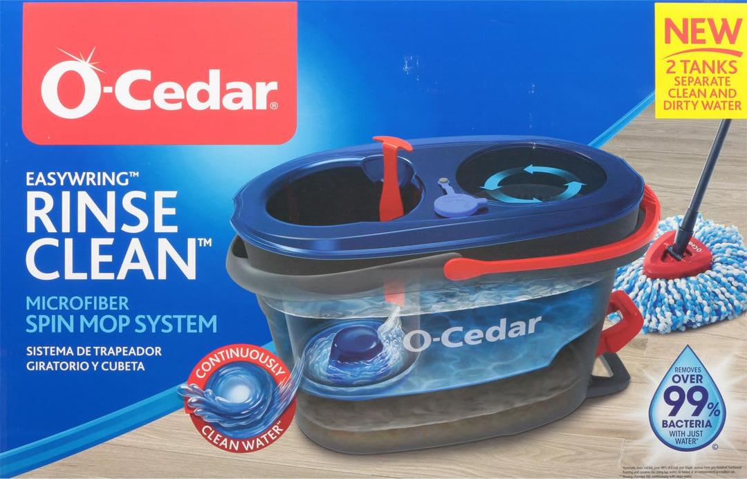 O-Cedar, Easywring Rinse Clean Microfiber Spin Mop System, 1 Count