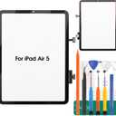 for iPad Air 5 Touch Screen Replacement for iPad Air 5 2022 Digitizer Sensor for A2589, A2591 Touch Digitizer Panel Glass Repair Parts Kits(No LCD)