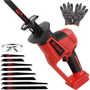 Reciprocating Saw for Milwaukee M18 Battery,Battery Not Included,Cordless Sawzall with 8 Blades,0-3000SPM Variable Speed, Cordless Reciprocating Saws for Wood/Metal/PVC Cutting