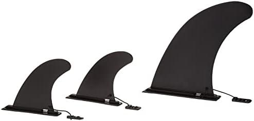 Retrospec Replacement Fins for Inflatable Paddle Board - Essential SUP Accessories Set of 2 - Removable Black Fins for Precise Steering in All Waters - Compatible with Weekender & Yogi iSUP 2 Pair